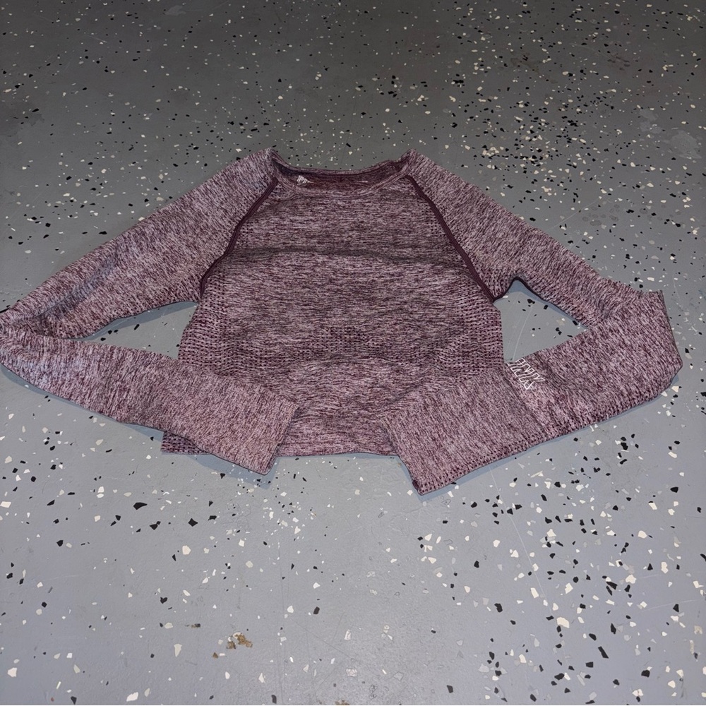 Victorias Secret PINK Maroon Seamless Crop Top